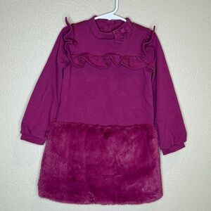 Janie and Jack Faux Fur Hem Dress – Size 5